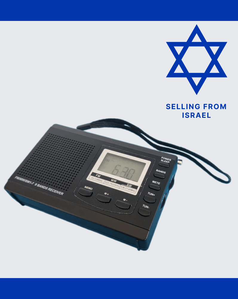 Spy-IL Master Ultra-Sensitive FM/AM/SW Receiver (FM 63–108 MHz) — Precision LCD Tuning, Telescopic Antenna, Designed for Weak Signals